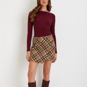 Lulus Plaid Mini Skirt